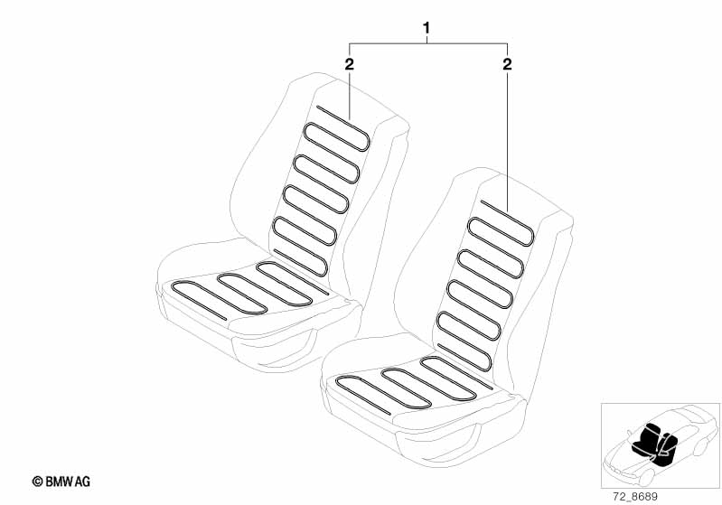 Installing set heated seat front