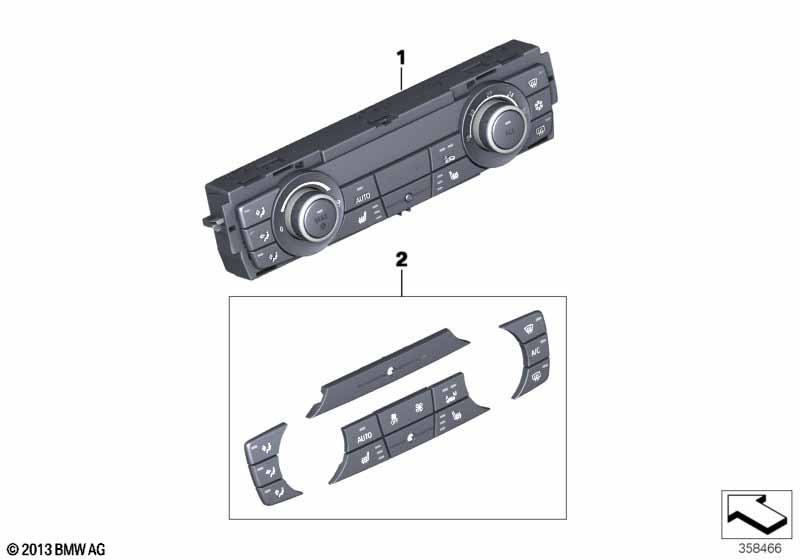 Genuine BMW 64116821435 F25 F26 Control Unit,Automatic Air Cond.,Basis (Inc. X3 28dX, X4 M40iX & X3 28i) | ML Performance EU Car Parts