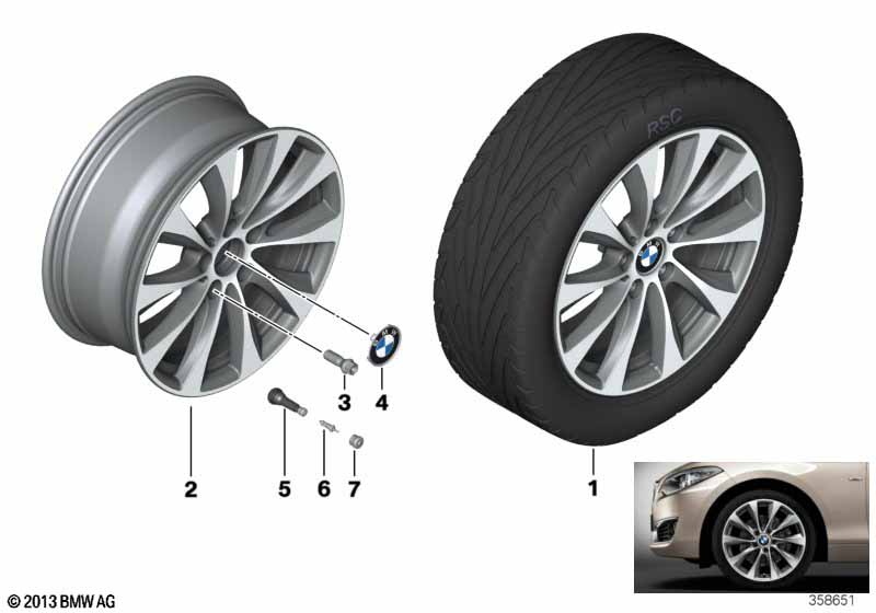 BMW lité kolo paprsek V 387 ‒ 18''
