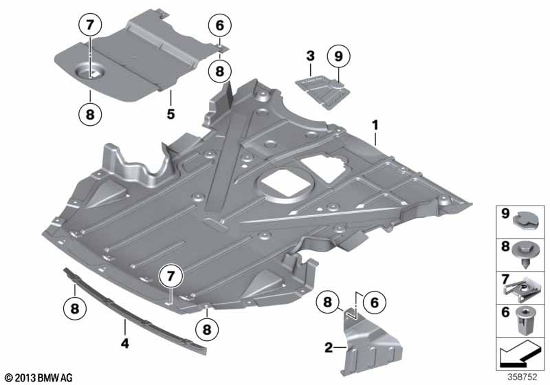 Genuine BMW 51757191073 E89 Engine Encapsulation, Front (Inc. Z4) | ML Performance UK Car Parts