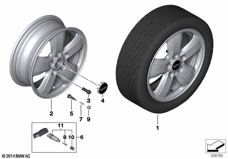MINI LA wheel Heli-Spoke 492 - 15''