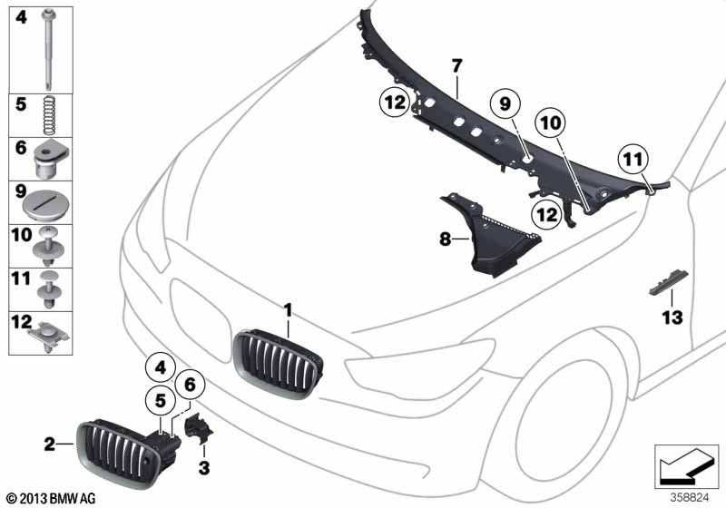 Exterior trim / grill