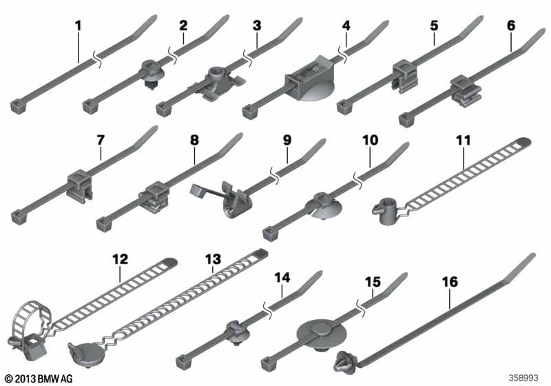 Genuine BMW 61139115010 F25 F13 G01 Cable Tie (Inc. Z4 30i) | ML Performance UK Car Parts