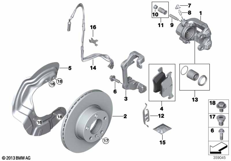 Genuine BMW 34116769095 E88 E87 E92 Calliper Carrier (Inc. 328i, 320d & 325i) | ML Performance UK Car Parts