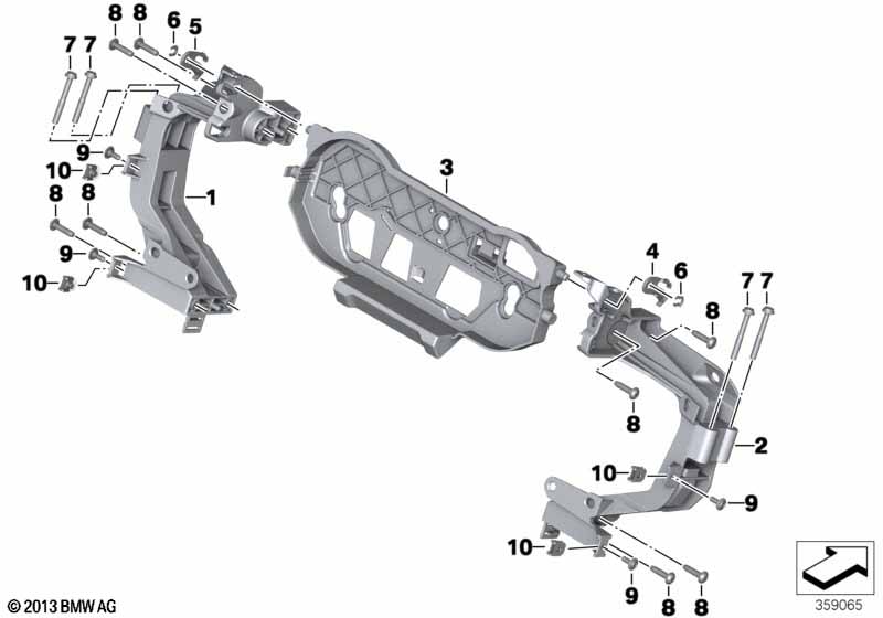 Trim bracket, front