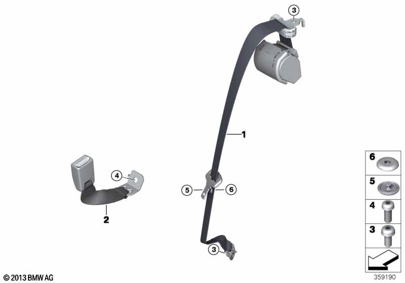 Safety belt rear