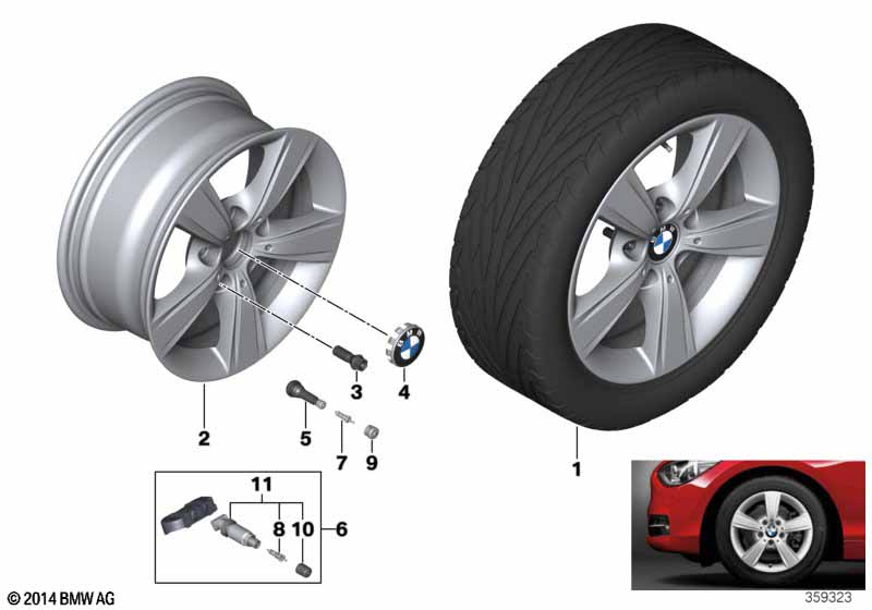 BMW LA wheel, Star Spoke 376