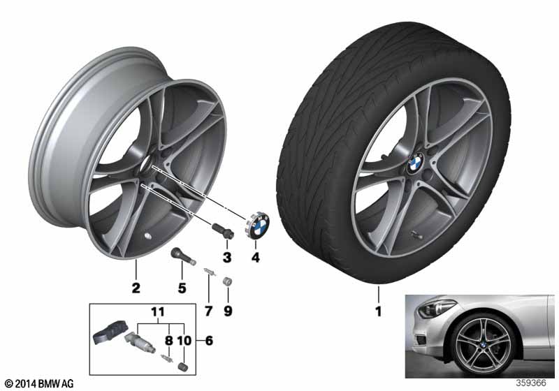 BMW LA wheel Double Spoke 361-19''