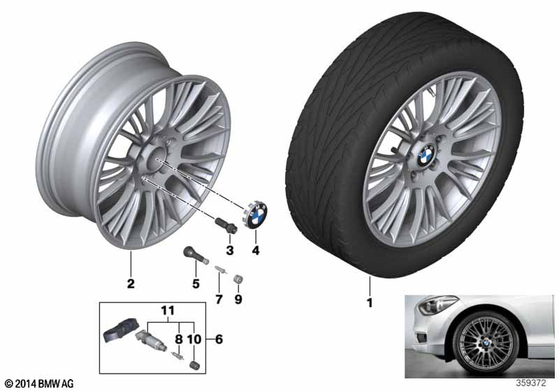 BMW LA wheel Radial Spoke 388 - 18''