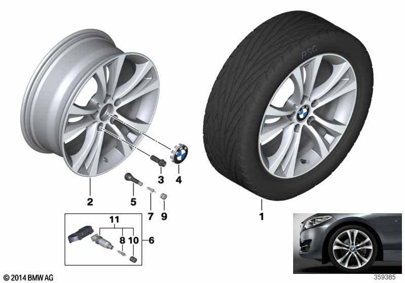 BMW LA wheel Double Spoke 384 - 18''