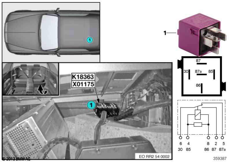 Relay for convertible top 1 K18363
