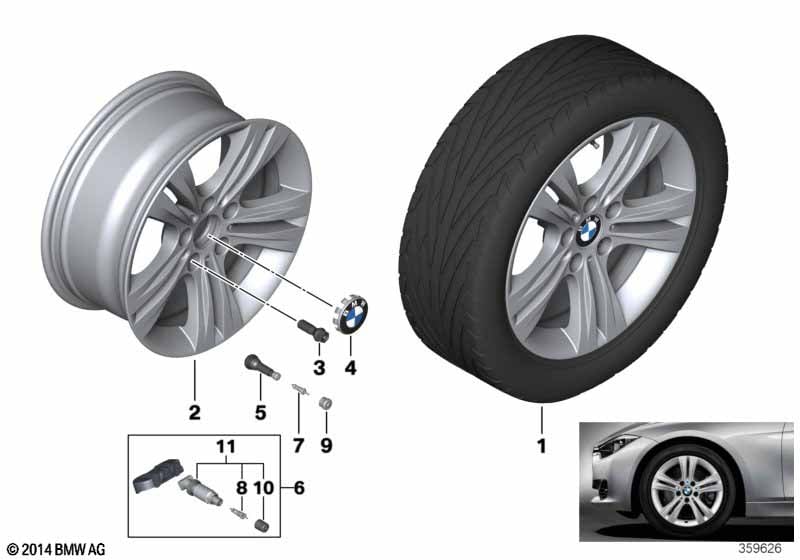 BMW LA wheel, double spoke 392 - 17''
