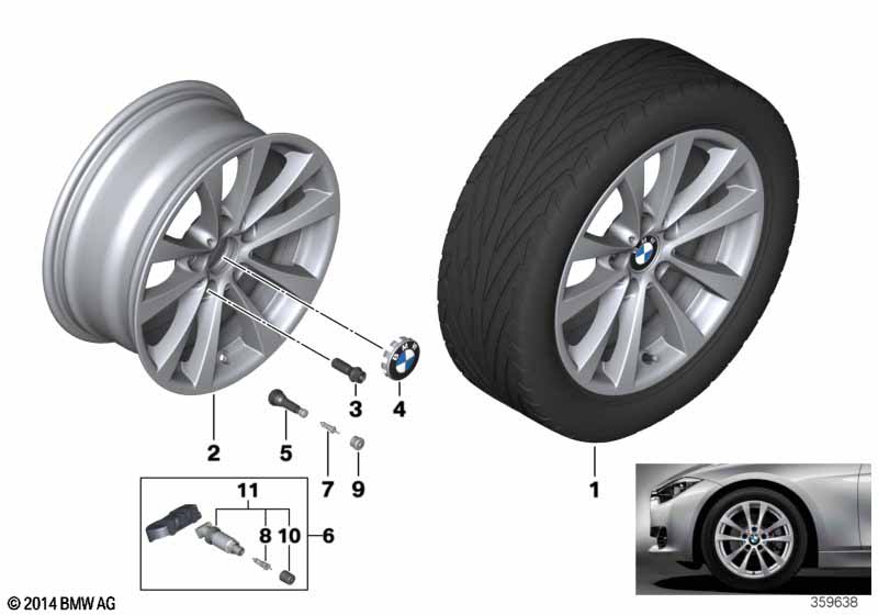 BMW kolo z leh.sl. paprsek V 395 - 17''