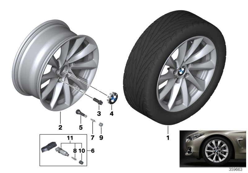 BMW LA wheel Turbine Styling 415 - 18''