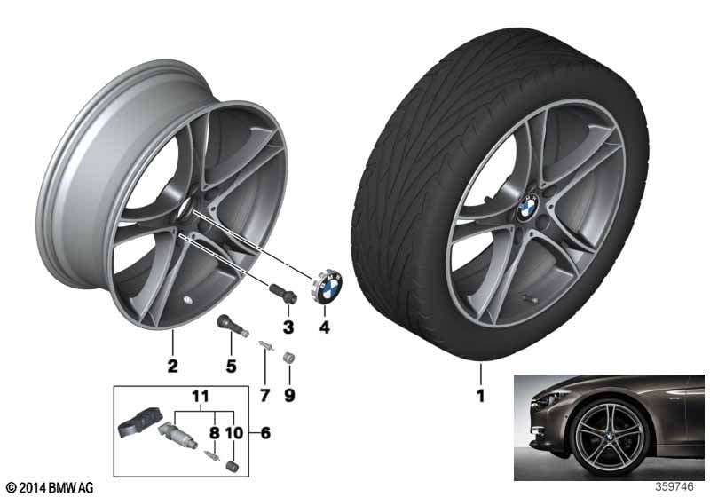 BMW LA wheel double spoke 361-20''