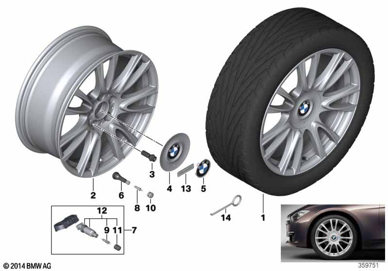 BMW LA wheel Individual V-Spoke 439-19''