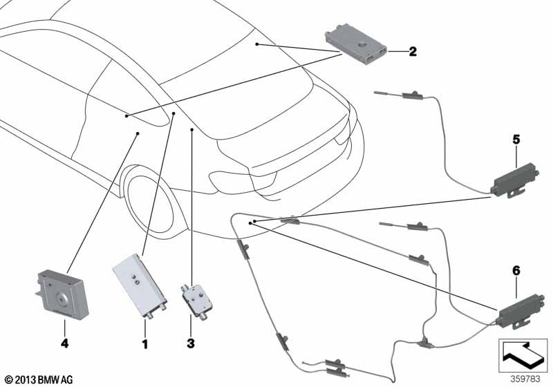 Components, antenna amplifier