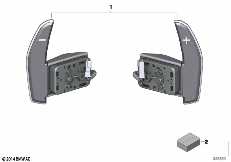 Shift paddles for M steering wheel