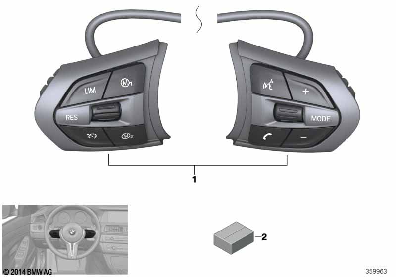 Switch,st. wheel, multifunction M-Sport