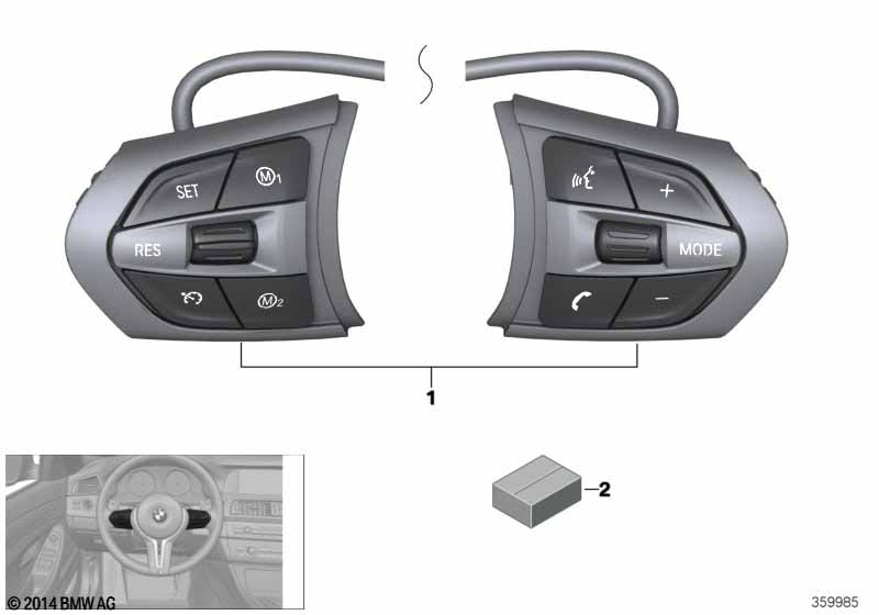 Switch,st. wheel, multifunction M-Sport