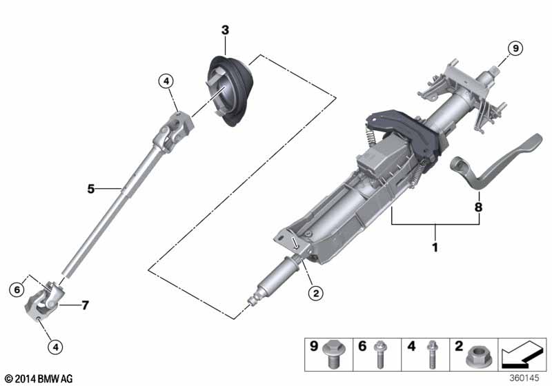 Steering column man.adjust./Mount. parts