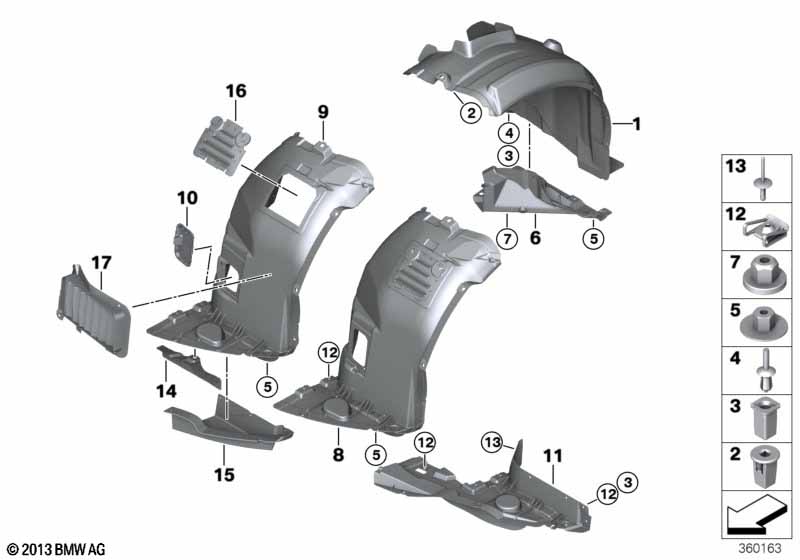 Genuine BMW 51718040099 E90 E91 Covering Lower Left (Inc. 335i & 335xi) | ML Performance UK Car Parts