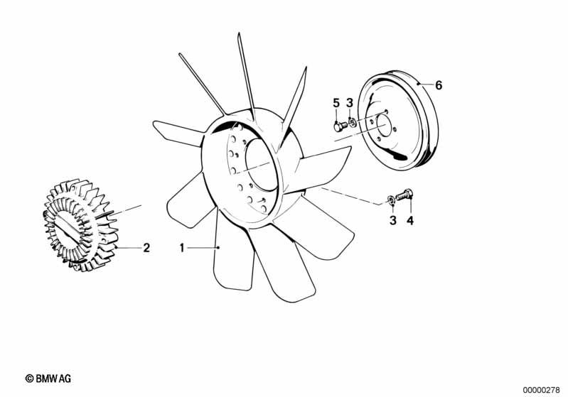 Cooling system-fan/fan coupling