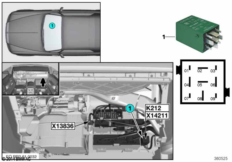 Relay for parking brake K212