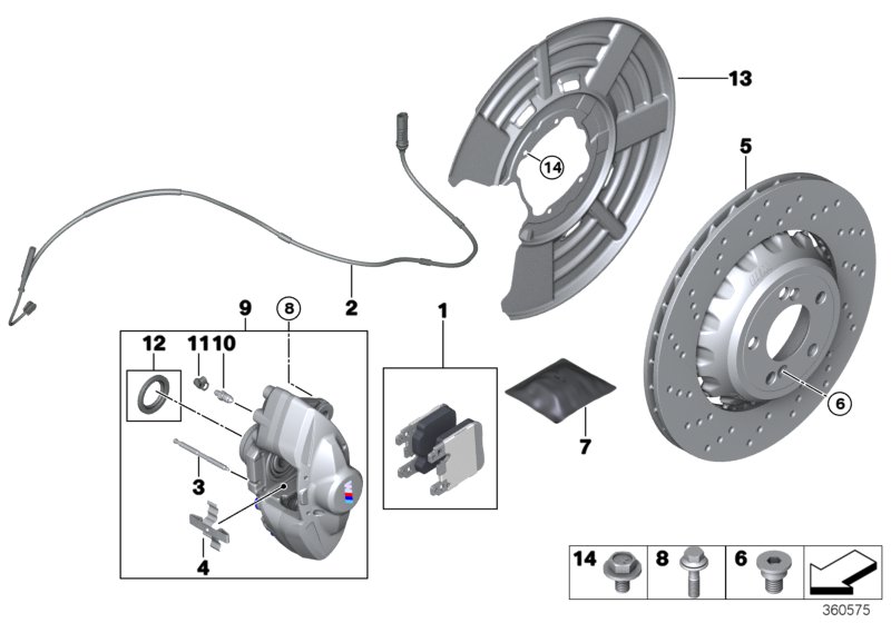 Genuine BMW 34218091281 F87 Brake Caliper Housing Anthracite Left (Inc. M2 Competition) | ML Performance UK Car Parts