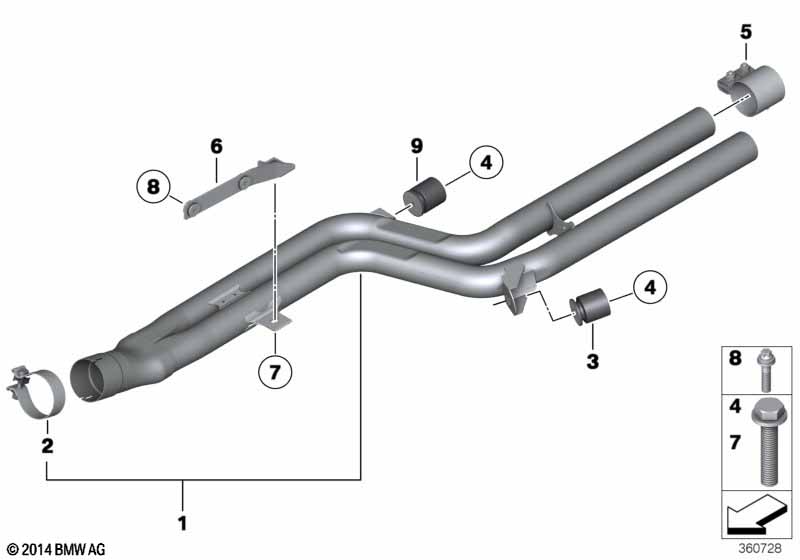 Genuine BMW 18307605257 Front Pipe (Inc. 640i & 640iX) | ML Performance EU Car Parts