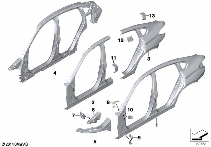 Genuine BMW 41217407899 F26 Reinforcement Plate, Rocker Panel, Left (Inc. X4) | ML Performance UK Car Parts