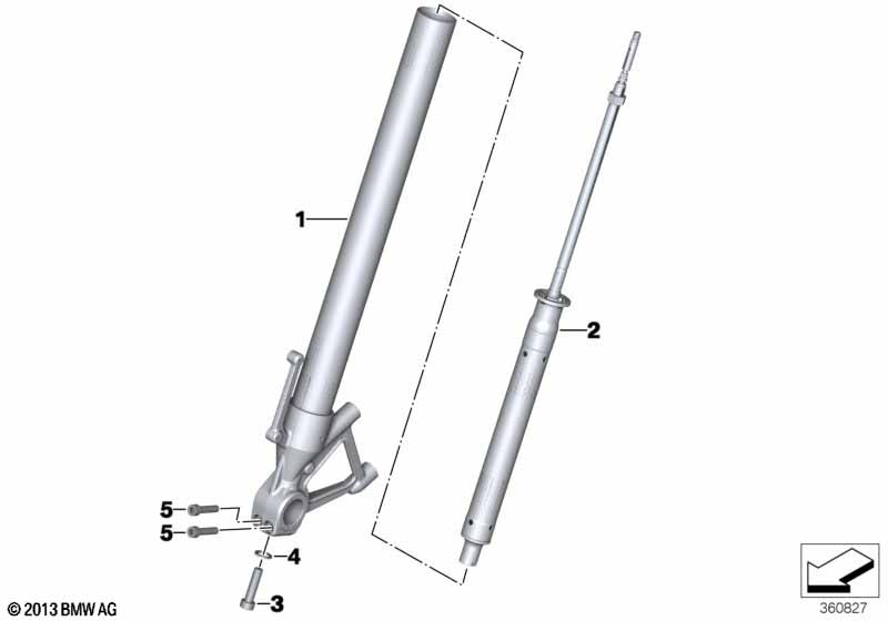 Fourreau de fourche / amortisseur