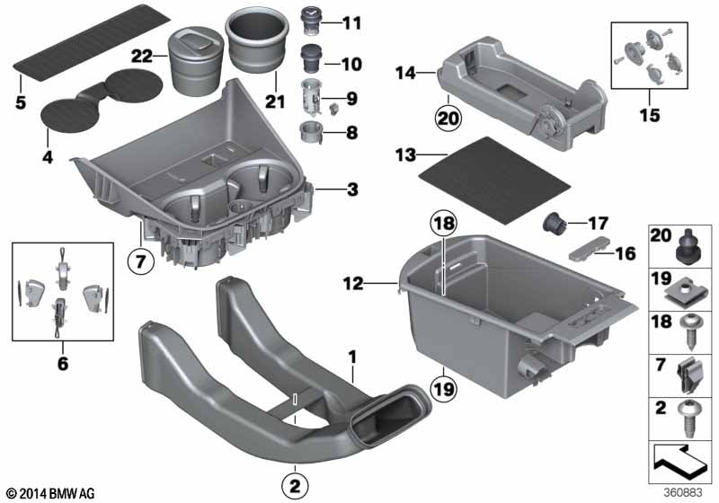 Genuine BMW 51169309048 F25 F26 Rubber Insert, Cup Holder (Inc. X4 20dX) | ML Performance UK Car Parts