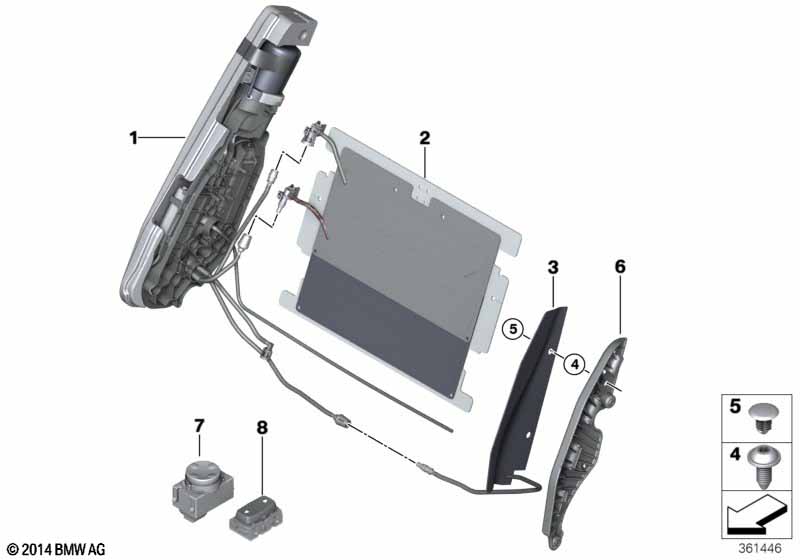 Genuine BMW 52108058224 Backrest Width Adjustment On Tunnel Side (Inc. M3 & M4) | ML Performance EU Car Parts