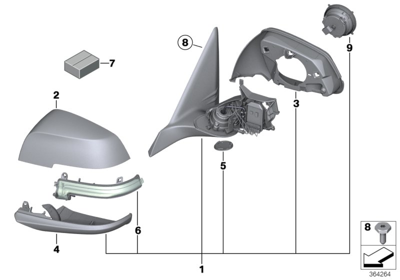 Genuine BMW 67137266659 Power, Outside Mirror, Lin Bus | ML Performance UK Car Parts