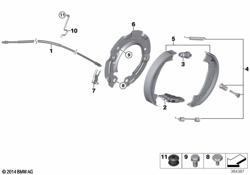 Parking brake/brake shoes