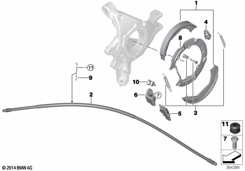 Parking brake / brake shoes