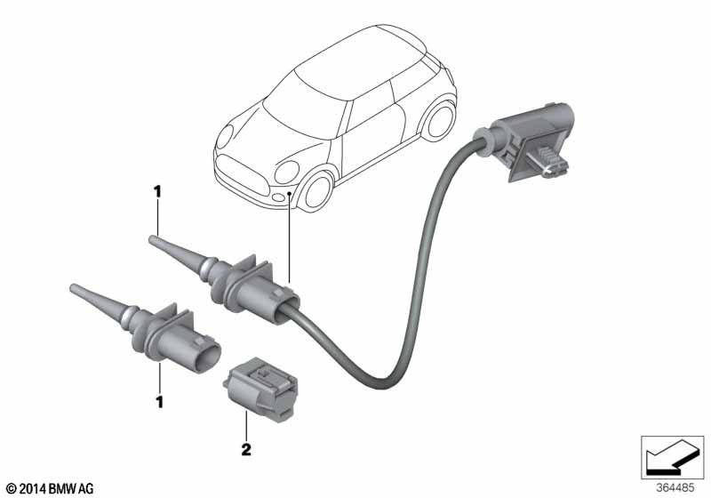 Genuine BMW 65819321559 F56 F55 Temperature Sensor With Adapter Cable (Inc. Cooper D, Cooper SD & Cooper ALL4) | ML Performance UK Car Parts