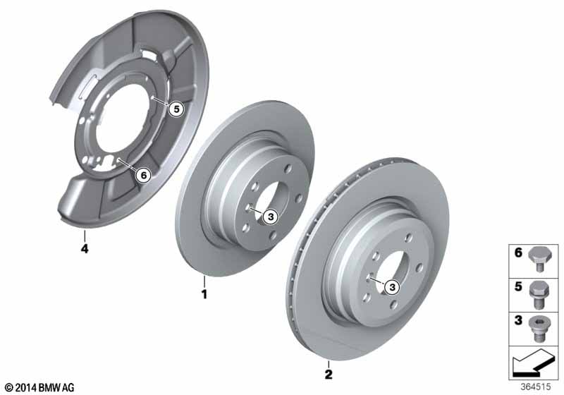 Rear wheel brake / brake disc