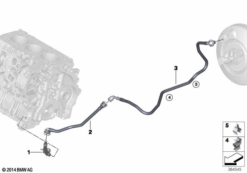 Genuine BMW 11668650787 F55 F39 F56 Vacuum Pipe (Inc. X2 18i, X1 20dX & X1 20i) | ML Performance UK Car Parts