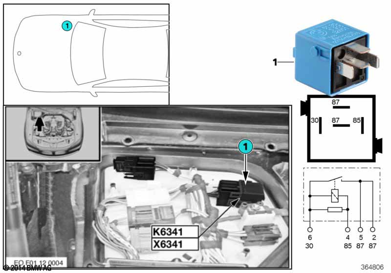 Load-shedding relay, ign./inj. K6341