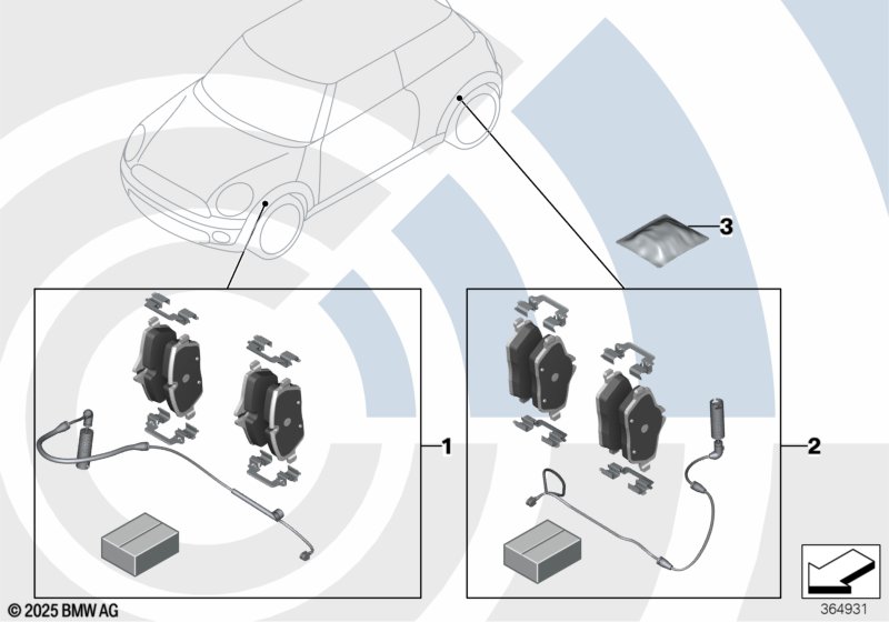 Service Kit for brake pads / Value Line