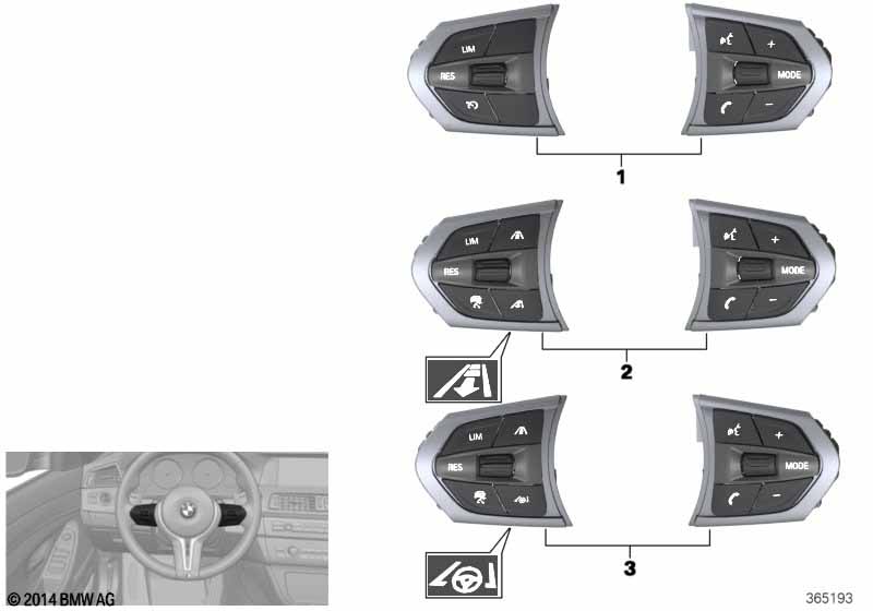 Switch,st. wheel, multifunction M-Sport