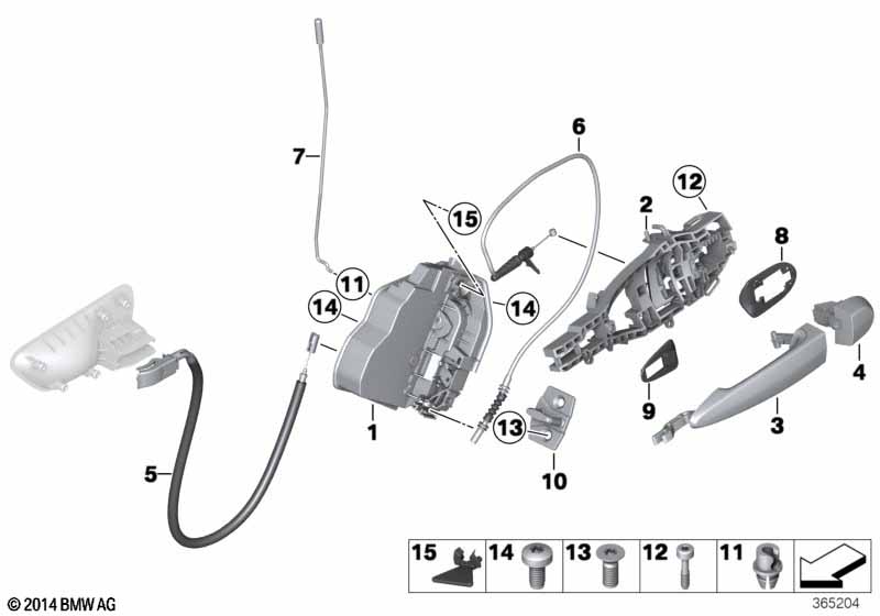 Closing system, door, rear