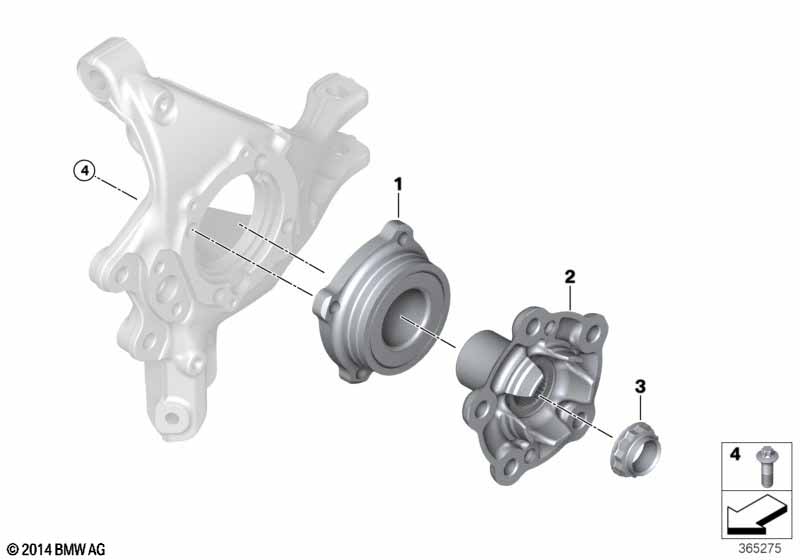 Side shaft/wheel bearings