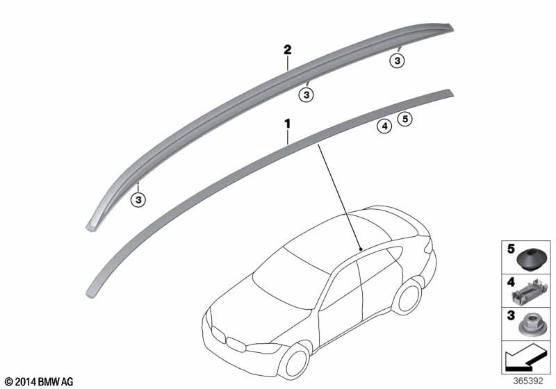 Roof moulding/Roof rail