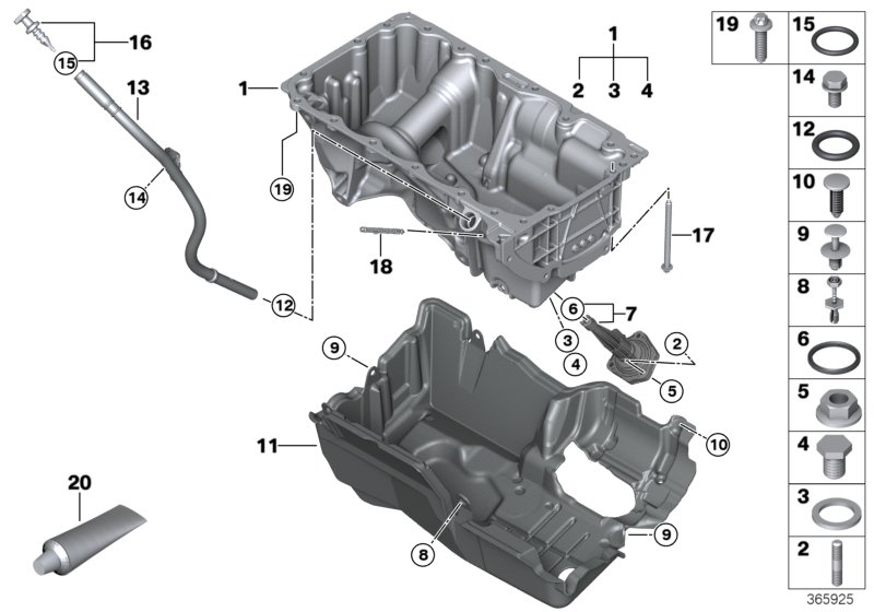 Genuine BMW 11138513662 F20 Oil Pan (Inc. 118dX & 120dX) | ML Performance UK Car Parts
