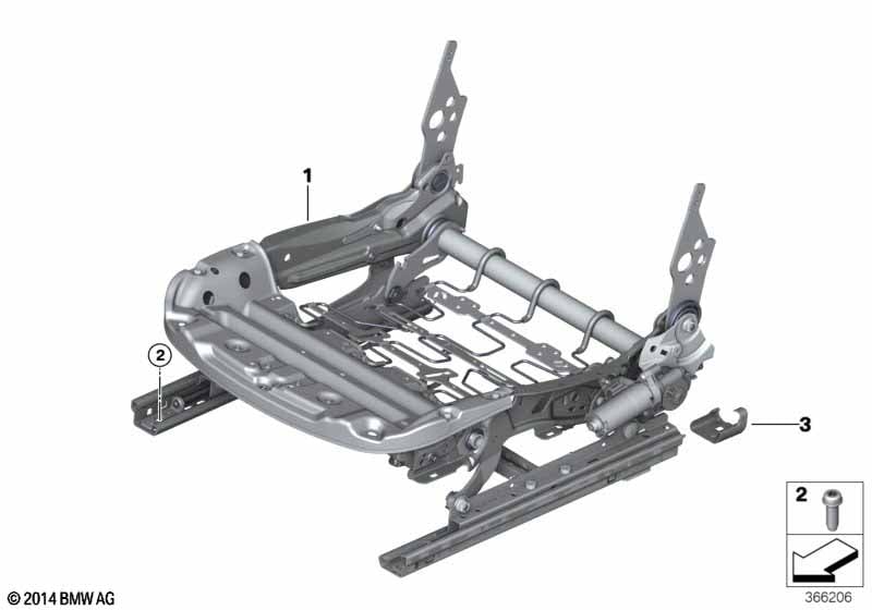 Seat, front, seat frame, electric