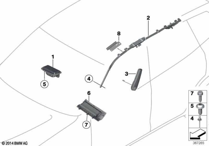 Genuine BMW 72127353686 F26 Deflector Plate, Head Airbag, Right (Inc. X4) | ML Performance UK Car Parts