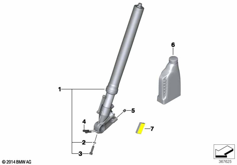 Fourche telescopique